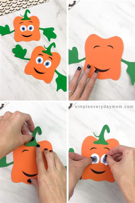 easy spookley  square pumpkin craft  kids  template mommy