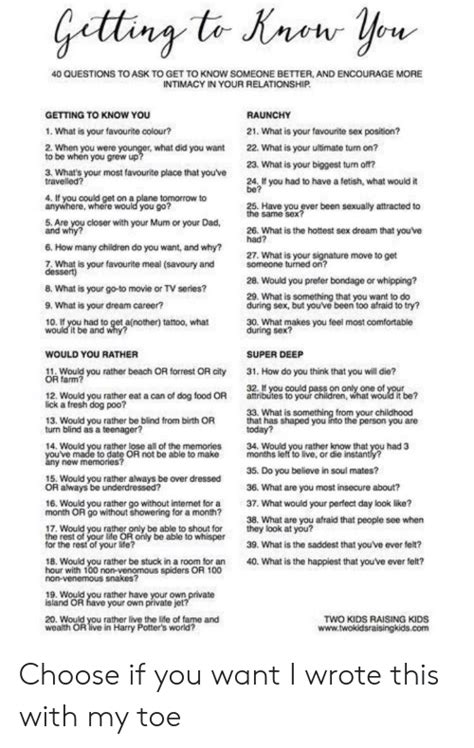 Getting To Knew You 40 Questions To Ask To Get To Know