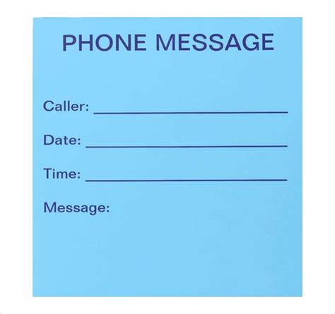 phone message templates