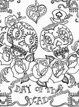 Coloring Dead Pages Muertos Dia Printable Los Skull Grateful Kids Calavera Printables Lesson Plan Drawing Sheets Bear El Adults Book sketch template