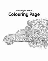 Coloring Volkswagen Mandala Pages Beetle Colouring Printable Adult Car Relaxing sketch template