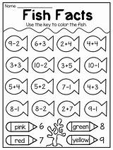Kindergarten Math Worksheets Worksheet Printable Summer Addition Review Facts Activities Literacy Kids Grade Subtraction School Fishy Coloring 1st Choose Board sketch template