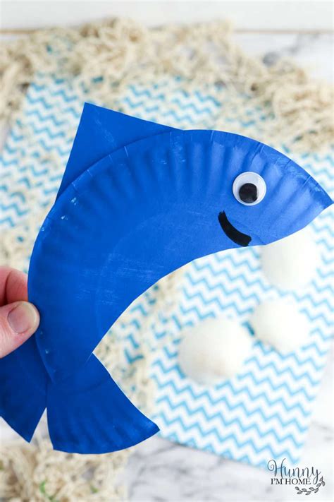 cute paper plate dolphin craft  preschoolers
