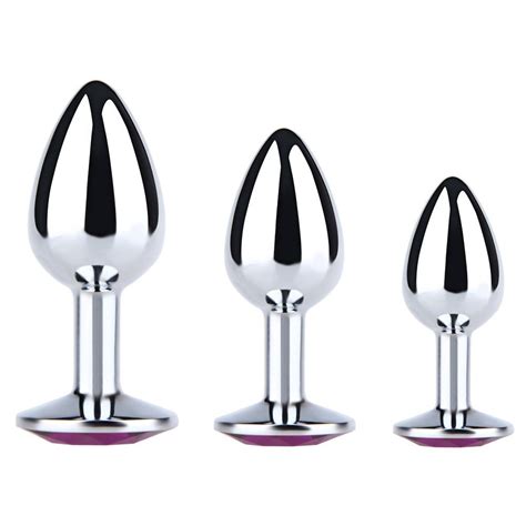 sizes stainless steel metal anal prostate massage butt plug sex toy