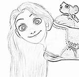 Rapunzel Coloring Tangled Pages Disney Drawing Princess Face Colouring Draw Pascal Step Para Kids Drawings Color Print Happy Characters Smile sketch template