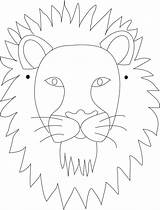 Lion Mask Printable Face Coloring Kids Print Pages Pdf Open  sketch template