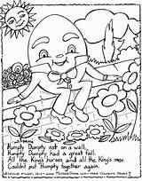 Humpty Dumpty Coloring Rhymes Pages Nursery Rhyme Kids Preschool Colouring Printable Print Crafts Jack Color Rhyming Mother Goose Colour Jill sketch template