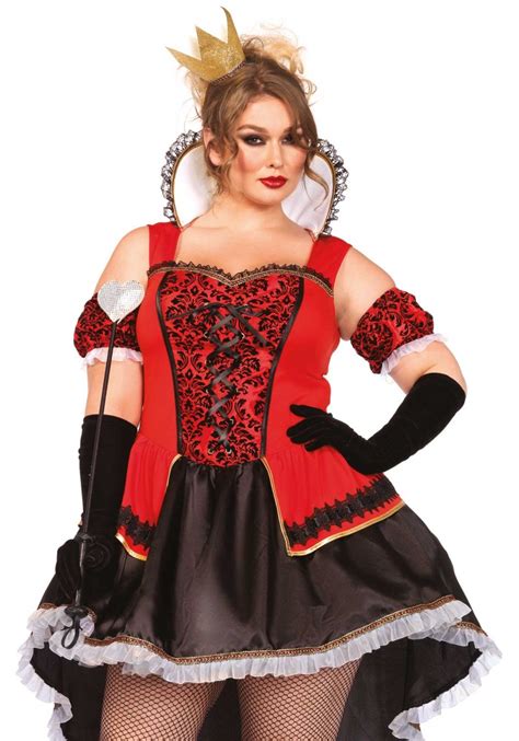 plus size royally sexy queen of hearts halloween costume
