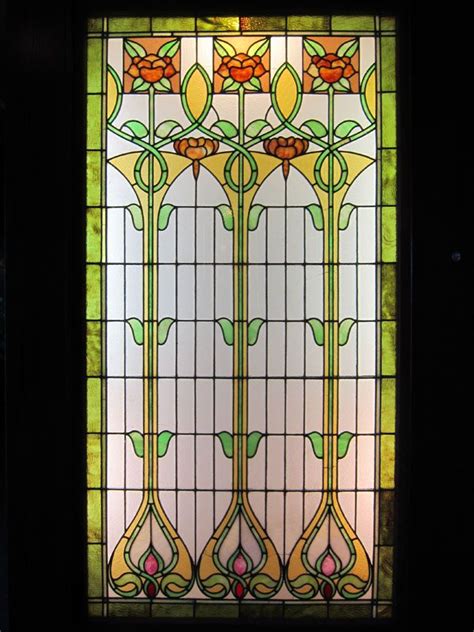 Arts And Crafts Stained Glass Window Panels Glass Designs