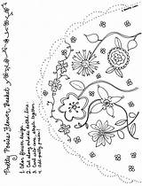 Pretty Basket Posies Arts Crafts Bnute Flowers Activity sketch template