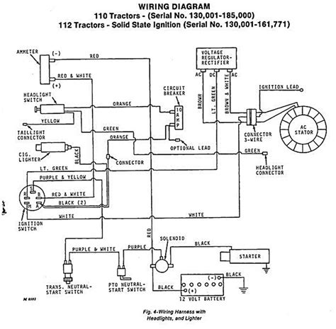 wiring diagram john deere  series ii olive wiring