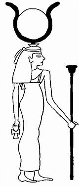 Egyptian Colouring Hathor Book Goddess sketch template