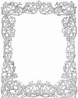 Coloring Border Pages Frame Frames Flower Borders Para Floral Ivy Bordes Papel Printable Ornament Marcos Color Clip Getcolorings Designs Patterns sketch template
