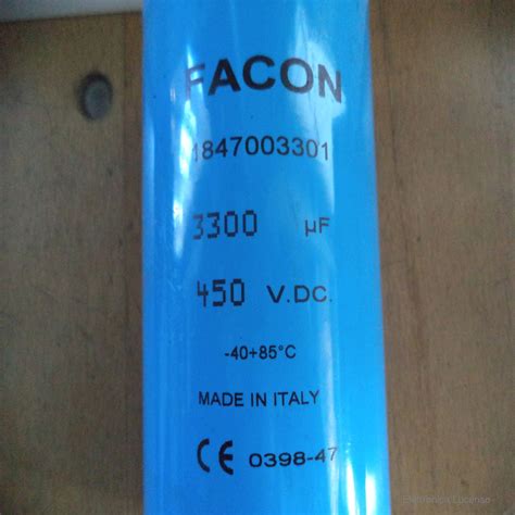elettronica lucense facon fac  electrolytic capacitor uf  vdc