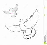 Coloring Pigeon Bird Flying Book Contour Dove Childrens Waving Wings 1300px 1335 14kb Drawings sketch template