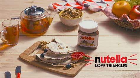nutella love triangles nutella breakfast recipes youtube