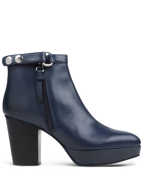 acne ankle boots  blue dark blue lyst