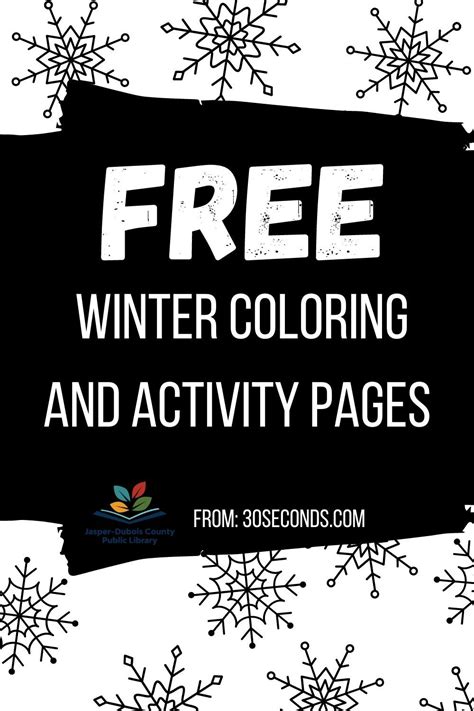 winter coloring  activity pages