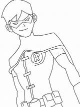Coloring Justice Pages Young League Robin Colouring Youngjustice sketch template
