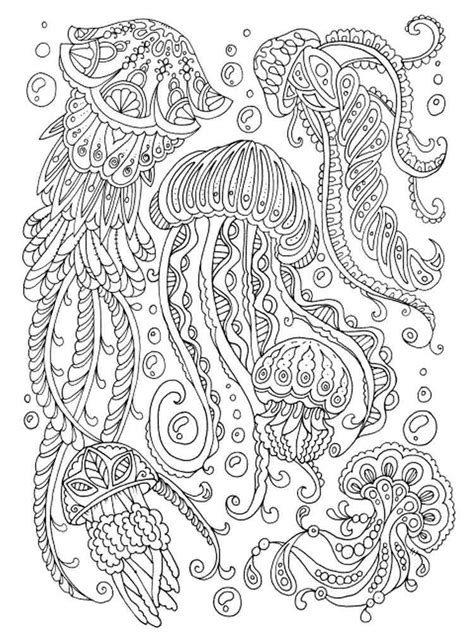 jellyfish coloring pages  adults