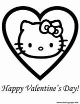 Kitty Coloring Valentines Pages Hello Printable Happy Valentine Sheets Book Color Colouring Girls Adult Print 1000 Dog Little Choose Board sketch template
