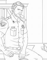 Coloring Pages Men Adult Uniform Book Male School Man Mens Police Drawing Color Books Getdrawings Getcolorings Printable Print Colorings Woman sketch template