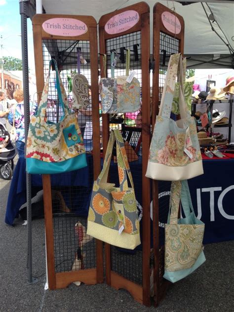 trishstitched craft fair booth display craft booth displays bag display