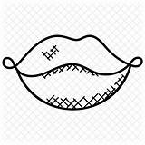 Lips Drawing Smiling Curled Getdrawings sketch template
