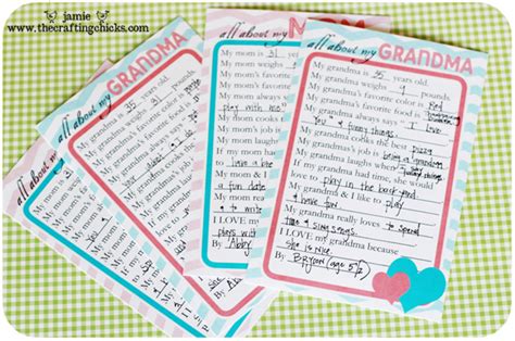 mothers day questionnaire  printable  shesaved