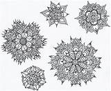 Coloring Pages Fractal Printable Mandala Abstract Comments Book sketch template