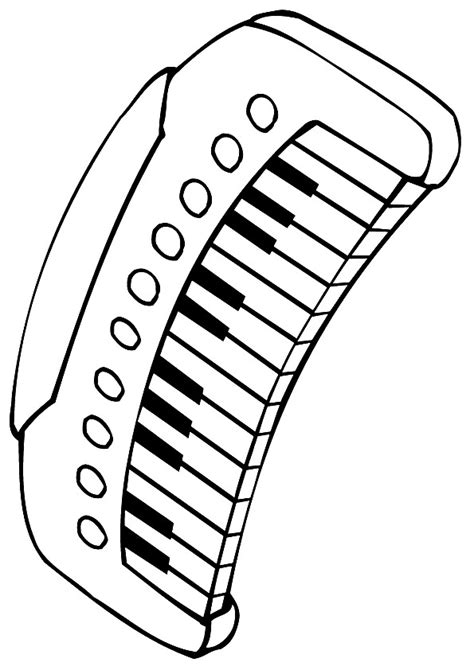 electronic keyboard coloring page  printable coloring pages  kids