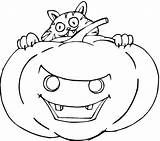 Halloween Pumpkin Coloring Pages Printable Face Cat Pumpkins Kids Angry Crazy Printables Color Print Little Comments Jpeg sketch template