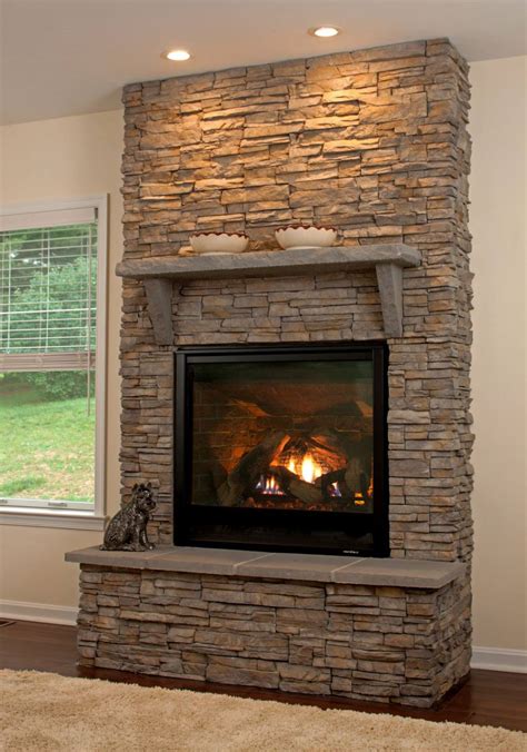 natural stone fireplaces wall  wall construction