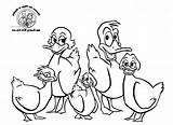 Coloring Pages Ducks Little Five Printable Colouring Coloringtop Print sketch template