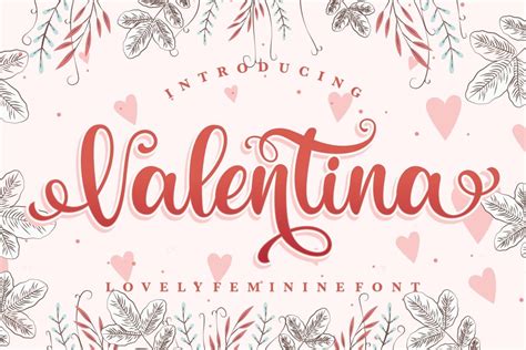 valentina 1011054 handwritten font bundles