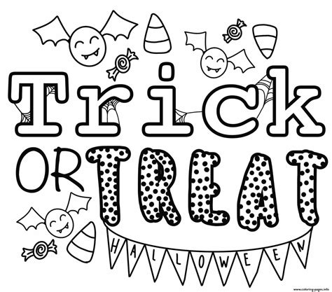 trick  treat halloween  heather hinson coloring page printable