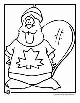 Canada Coloring Pages Print Canadian Printables Beaver sketch template