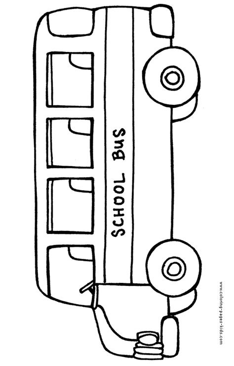 bus color pages coloring pages  kids transportation coloring