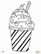Coloring Pages Pancake Cocktail Milk Ice Kids Cream Color Drawing Printable Sheets Cupcake Sweet Print Housework Desserts sketch template
