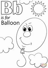 Coloring Letter Balloon Pages Printable Preschool Alphabet Drawing Bear Line Color Letters Worksheets Supercoloring Animals Crafts Coloringbay Boat Getdrawings Toddler sketch template