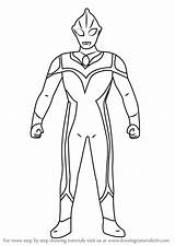 Tiga Evil Drawing Draw Ultraman Step Tutorials Cartoon Drawingtutorials101 sketch template