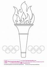 Olympics Torch Olympic Coloring Template Color Kids Crafts Games Special Preschool Paper Pages Colouring Winter Craft Gymnastics Sports Arts Choose sketch template