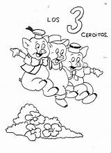 Cerditos Los Tres El Lobo Cuento Para Colorear Feroz Imprimir Imagenes Cuentos sketch template