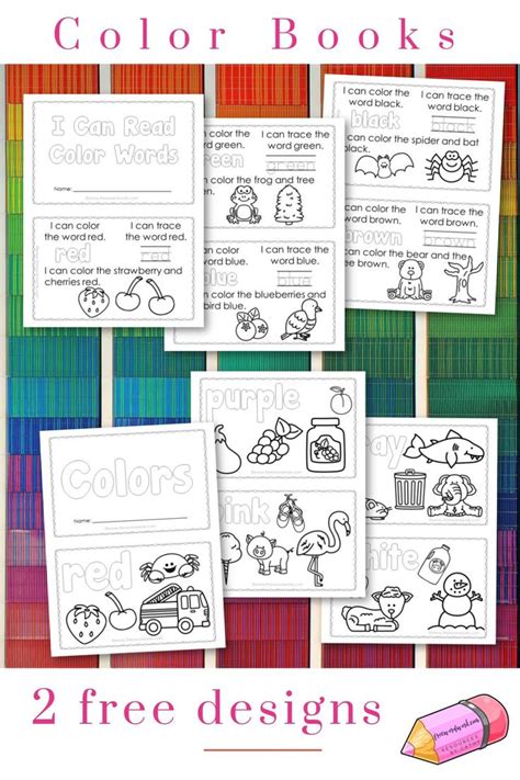 printable color booklets kids writing booklet craft activities  kids