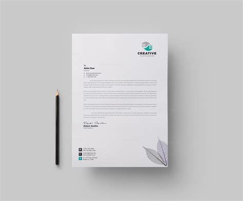 modern corporate letterhead design template  template catalog