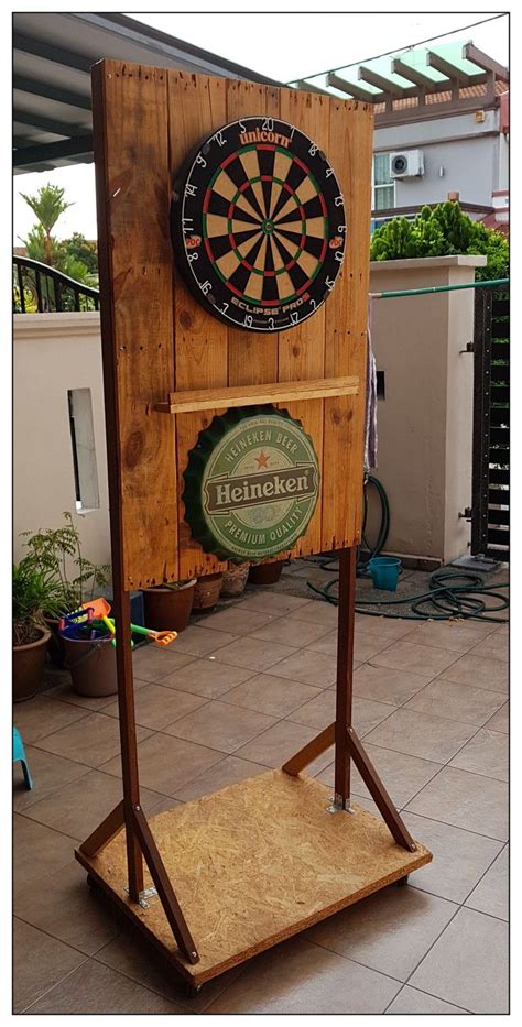 reclaimed wood dart board stand dartboard stand diy tiki bars diy outdoor dart board