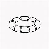 Lifebuoy sketch template