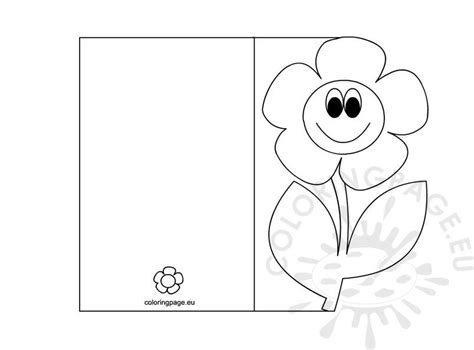 mothers day card coloring page coloring page