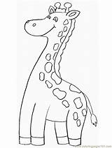Giraffe Coloring Pages Animal Printable Cute Kids Mammals Animals Color Print Smiling Clipart Book Giraffes Activities Crafts Popular Coloringhome Library sketch template