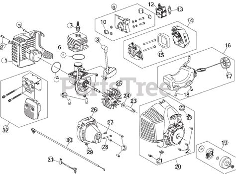 bolens bl  adg bolens string trimmer engine assembly parts lookup  diagrams